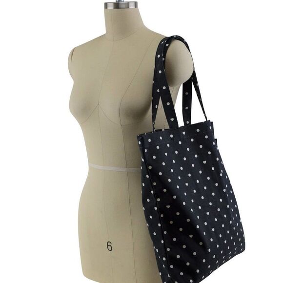 NWT Jcrew Heart Dot Canvas Book Lunch Tote - Picture 3 of 9